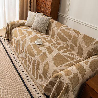 83 of 87:Modern Chenille Bold Abstract Pattern Sofa Cover, Artistic Decorative Furniture Cover 