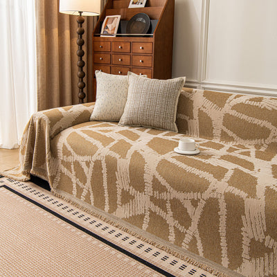 80 of 87:Modern Chenille Bold Abstract Pattern Sofa Cover, Artistic Decorative Furniture Cover 