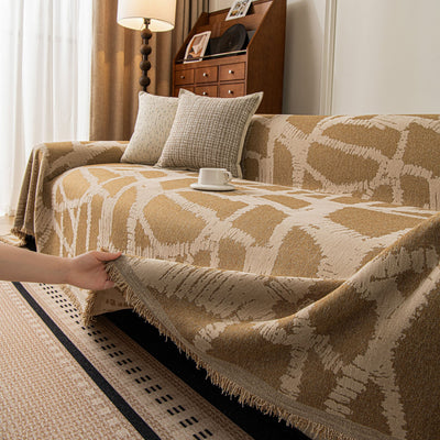 68 of 87:Modern Chenille Bold Abstract Pattern Sofa Cover, Artistic Decorative Furniture Cover 