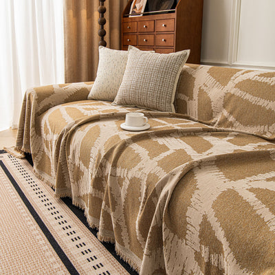 76 of 87:Modern Chenille Bold Abstract Pattern Sofa Cover, Artistic Decorative Furniture Cover 
