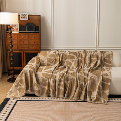 75 of 87:Modern Chenille Bold Abstract Pattern Sofa Cover, Artistic Decorative Furniture Cover 