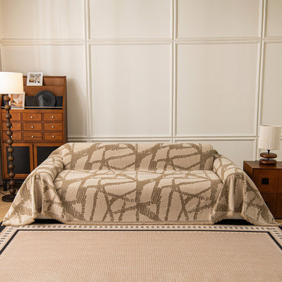 78 of 87:Modern Chenille Bold Abstract Pattern Sofa Cover, Artistic Decorative Furniture Cover 