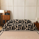 28 of 87:Modern Chenille Bold Abstract Pattern Sofa Cover, Artistic Decorative Furniture Cover 