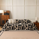 2 of 87:Modern Chenille Bold Abstract Pattern Sofa Cover, Artistic Decorative Furniture Cover 