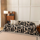 26 of 87:Modern Chenille Bold Abstract Pattern Sofa Cover, Artistic Decorative Furniture Cover 