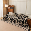3 of 87:Modern Chenille Bold Abstract Pattern Sofa Cover, Artistic Decorative Furniture Cover 