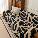 5 of 87:Modern Chenille Bold Abstract Pattern Sofa Cover, Artistic Decorative Furniture Cover 