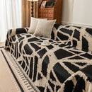 6 of 87:Modern Chenille Bold Abstract Pattern Sofa Cover, Artistic Decorative Furniture Cover 