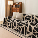 21 of 87:Modern Chenille Bold Abstract Pattern Sofa Cover, Artistic Decorative Furniture Cover 