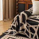 19 of 87:Modern Chenille Bold Abstract Pattern Sofa Cover, Artistic Decorative Furniture Cover 