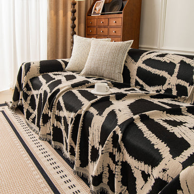 17 of 87:Modern Chenille Bold Abstract Pattern Sofa Cover, Artistic Decorative Furniture Cover 