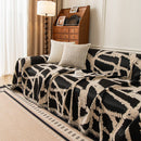16 of 87:Modern Chenille Bold Abstract Pattern Sofa Cover, Artistic Decorative Furniture Cover 