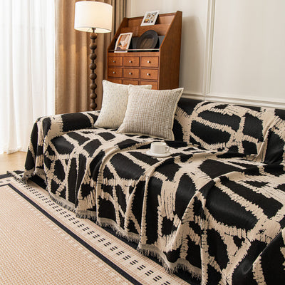 16 of 87:Modern Chenille Bold Abstract Pattern Sofa Cover, Artistic Decorative Furniture Cover 