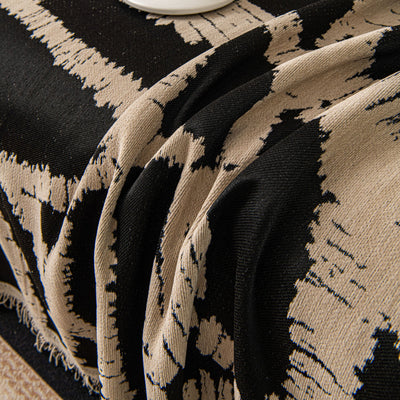 10 of 87:Modern Chenille Bold Abstract Pattern Sofa Cover, Artistic Decorative Furniture Cover 