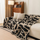 15 of 87:Modern Chenille Bold Abstract Pattern Sofa Cover, Artistic Decorative Furniture Cover 