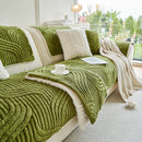21 of 65:Luxury Plush Non-Slip Sofa Covers, Soft Fuzzy Embossed Sofa Topper & Seat Covers 