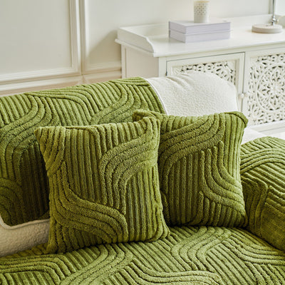 13 of 65:Luxury Plush Non-Slip Sofa Covers, Soft Fuzzy Embossed Sofa Topper & Seat Covers 