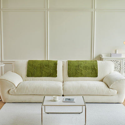 17 of 65:Luxury Plush Non-Slip Sofa Covers, Soft Fuzzy Embossed Sofa Topper & Seat Covers 