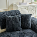 63 of 65:Luxury Plush Non-Slip Sofa Covers, Soft Fuzzy Embossed Sofa Topper & Seat Covers 