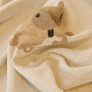 18 of 30:Cute Dog Pattern Chenille Sofa Throw Cover, Textured Woven Furniture Covers for Pets 