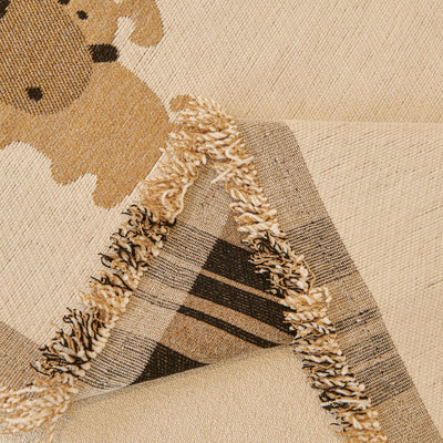 21 of 30:Cute Dog Pattern Chenille Sofa Throw Cover, Textured Woven Furniture Covers for Pets 