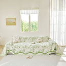 4 of 54:Oversized Abstract Brushstroke Sofa Throw Cover, Woven L Shaped Sectional Couch Cover 