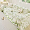 25 of 54:Oversized Abstract Brushstroke Sofa Throw Cover, Woven L Shaped Sectional Couch Cover 
