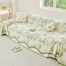 24 of 54:Oversized Abstract Brushstroke Sofa Throw Cover, Woven L Shaped Sectional Couch Cover 