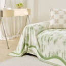 8 of 54:Oversized Abstract Brushstroke Sofa Throw Cover, Woven L Shaped Sectional Couch Cover 