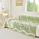 20 of 54:Oversized Abstract Brushstroke Sofa Throw Cover, Woven L Shaped Sectional Couch Cover 