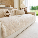 1 of 33:Thickened Plush Sofa Cover, Textured Geometric Couch Protector with Non-Slip Backing 