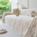1 of 28:Floral Plush Fleece Sofa Throw Cover, Soft Warm Couch Protector Slip Cover for Couch 