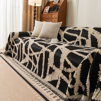 1 of 87:Modern Chenille Bold Abstract Pattern Sofa Cover, Artistic Decorative Furniture Cover 