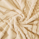 16 of 28:Modern Boho Geometric Plush Sofa Throw Cover, Soft Cozy Textured Slip Cover for Couch 