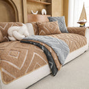 1 of 29:Thick Sherpa Sofa Protector Cover, Warm Plush Couch Cover for Seat, Backrest & Armrest 