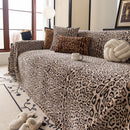 3 of 26:Leopard Print Flannel Sofa Throw Cover, Soft Couch Protector for Pets, Kids & Home 