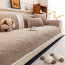 2 of 47:Thickened Crystal Velvet Sofa Cover, Non-Slip Quilted Couch Protector for Pets & Kids 