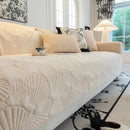 4 of 29:Plush Quilted Padded Sofa Cover, Non-Slip Seashell Couch Protector for Pets & Kids 
