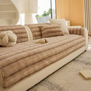 2 of 40:Plush Faux Rabbit Fur Sofa Cover, Warm Non-Slip Couch Protector for Leather Sofas 