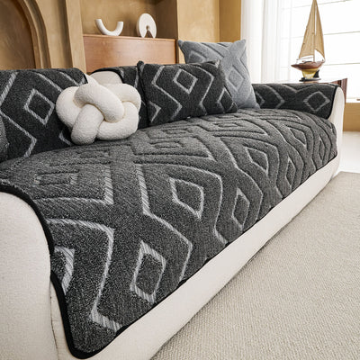 28 of 29:Thick Sherpa Sofa Protector Cover, Warm Plush Couch Cover for Seat, Backrest & Armrest 