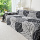 3 of 29:Plush Fleece Leaf Pattern Sofa Throw Cover, Soft Couch Protector Couch Cover Blanket 