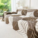 2 of 29:Plush Fleece Leaf Pattern Sofa Throw Cover, Soft Couch Protector Couch Cover Blanket 