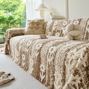 3 of 28:Floral Plush Fleece Sofa Throw Cover, Soft Warm Couch Protector Slip Cover for Couch 