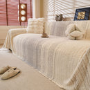 29 of 31:Abstract Textured Plush Sofa Throw Cover, Soft Cozy Couch Protector for Living Room 