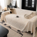 1 of 89:Winter Soft Plush Fleece Sofa Blanket Leaves Jacquard Couch Covers for Couches 