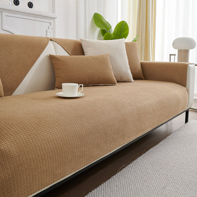 1 of 27:Water-Resistant Waffle Textured Sofa Cover, Non-Slip Couch Protector for Pets & Kids 
