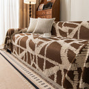 30 of 87:Modern Chenille Bold Abstract Pattern Sofa Cover, Artistic Decorative Furniture Cover 