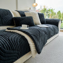 65 of 65:Luxury Plush Non-Slip Sofa Covers, Soft Fuzzy Embossed Sofa Topper & Seat Covers 