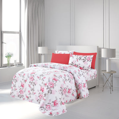 5 of 5:Premius Rose Premium Luxurious Wrinkle-Free Microfiber Sheet Set 