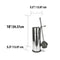 Home Basics Stainless Steel Toilet Plunger With Holder, Silver, 5.5x17.8 Inches